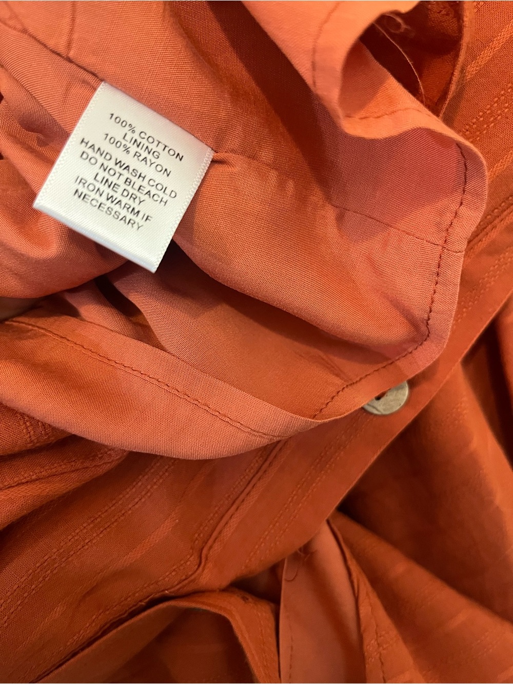 Mittoshop Mango Burnt Orange Button-Down Tie-Waist Dress - Picture 6 of 6